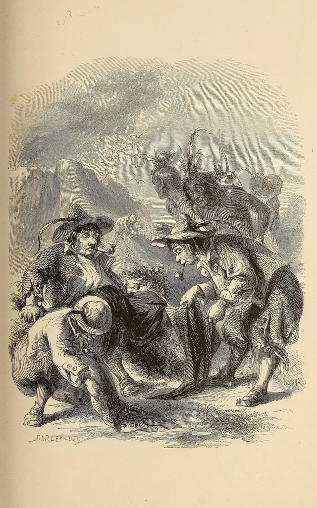An illustration from A history of New York from the beginning of the world to the end of the Dutch dynasty .., 1850, leaf 145