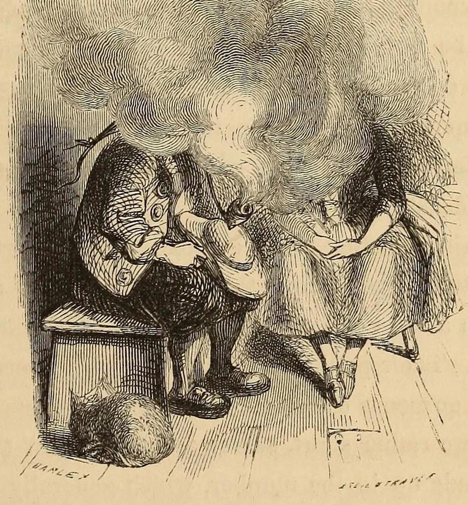 An illustration from A history of New York from the beginning of the world to the end of the Dutch dynasty .., 1850, leaf 195