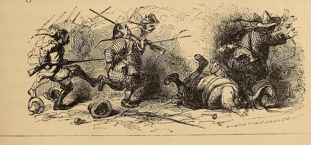 An illustration from A history of New York from the beginning of the world to the end of the Dutch dynasty .., 1850, leaf 417
