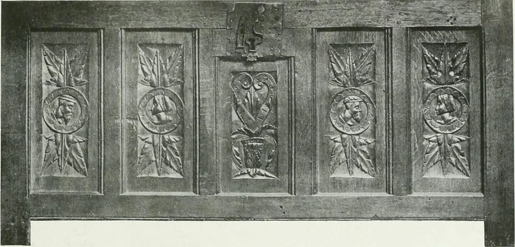 An illustration from A history of oak furniture, 1920, leaf 100