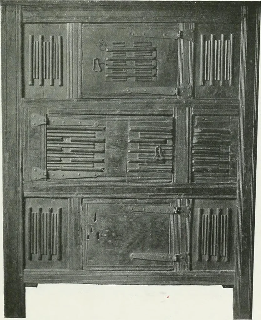 An illustration from A history of oak furniture, 1920, leaf 100
