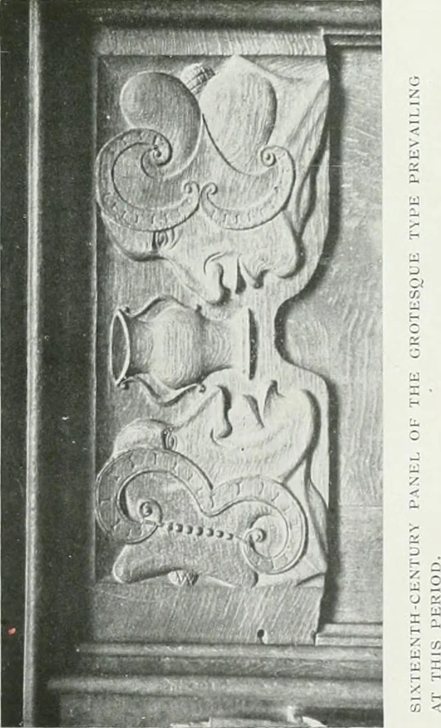 An illustration from A history of oak furniture, 1920, leaf 108