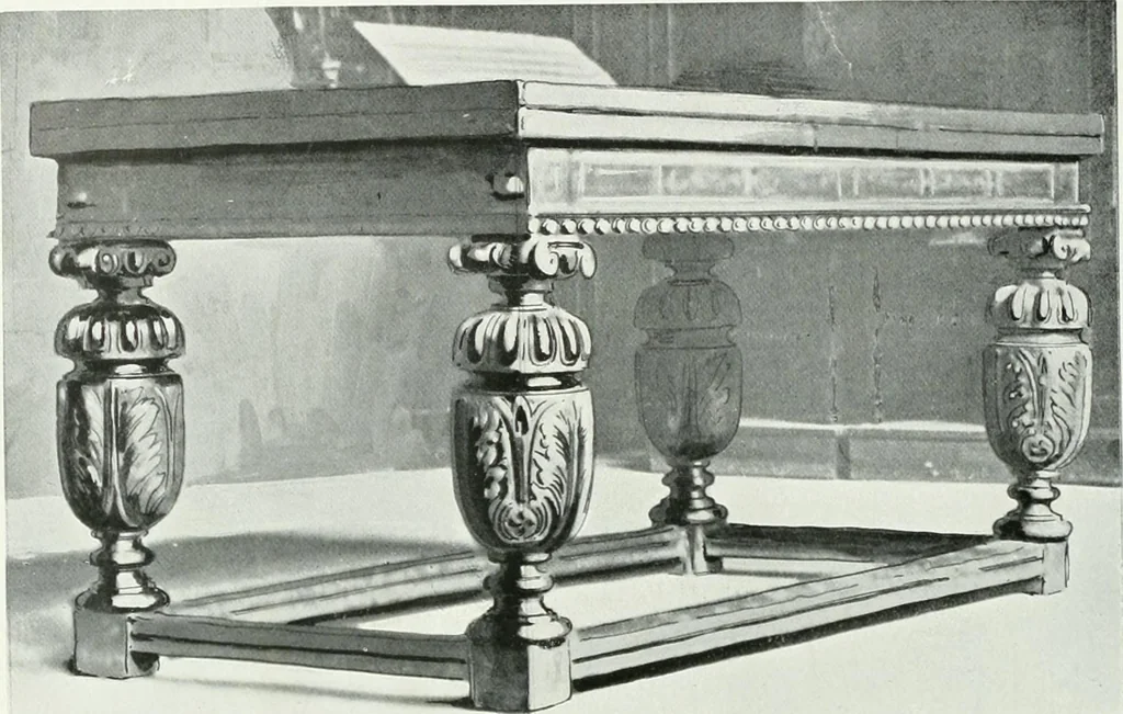 An illustration from A history of oak furniture, 1920, leaf 111