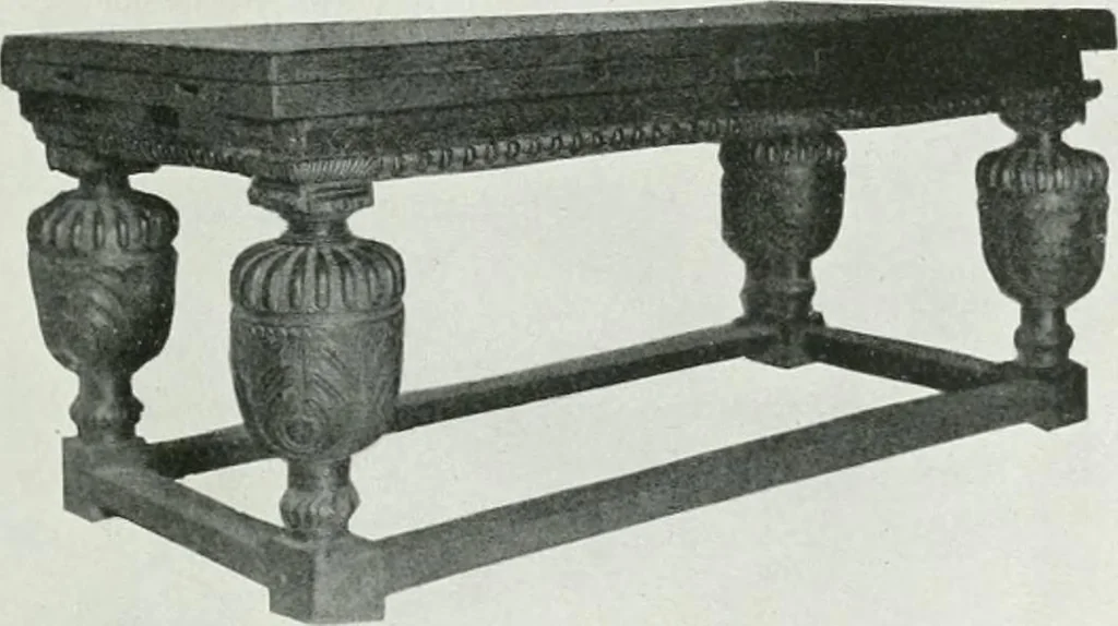 An illustration from A history of oak furniture, 1920, leaf 112