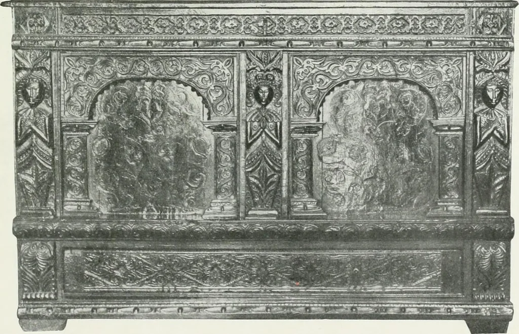 An illustration from A history of oak furniture, 1920, leaf 116
