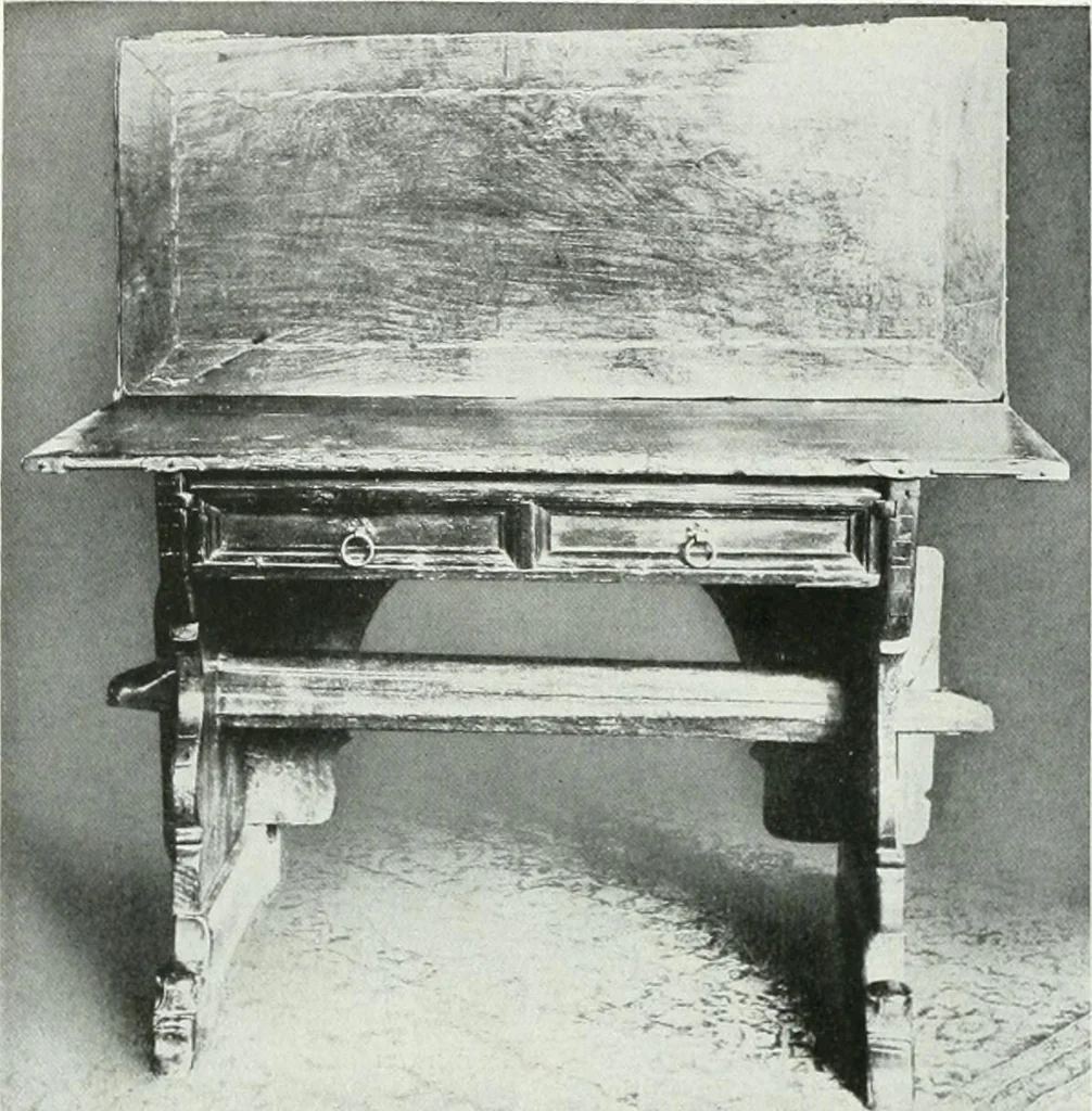 An illustration from A history of oak furniture, 1920, leaf 117