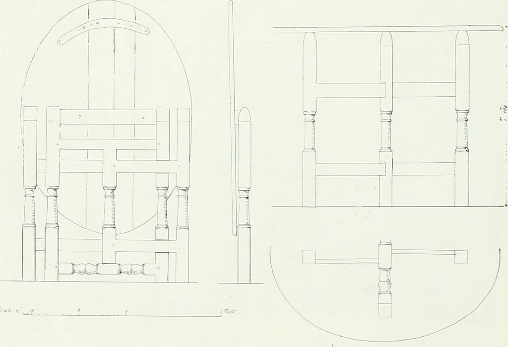An illustration from A history of oak furniture, 1920, leaf 117