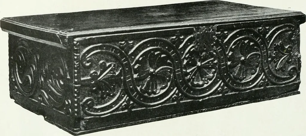An illustration from A history of oak furniture, 1920, leaf 121