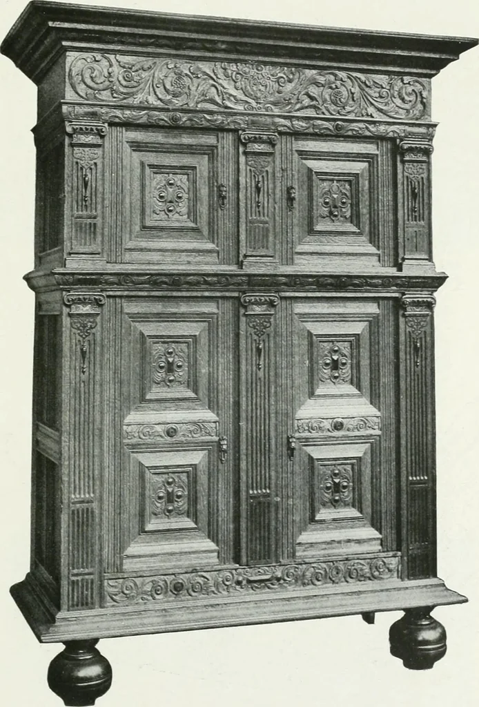 An illustration from A history of oak furniture, 1920, leaf 124