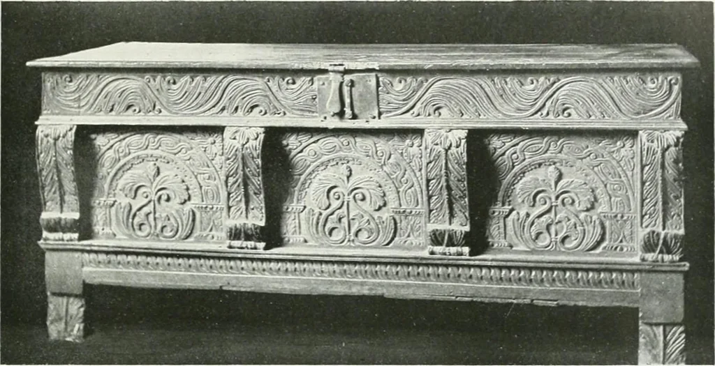 An illustration from A history of oak furniture, 1920, leaf 126