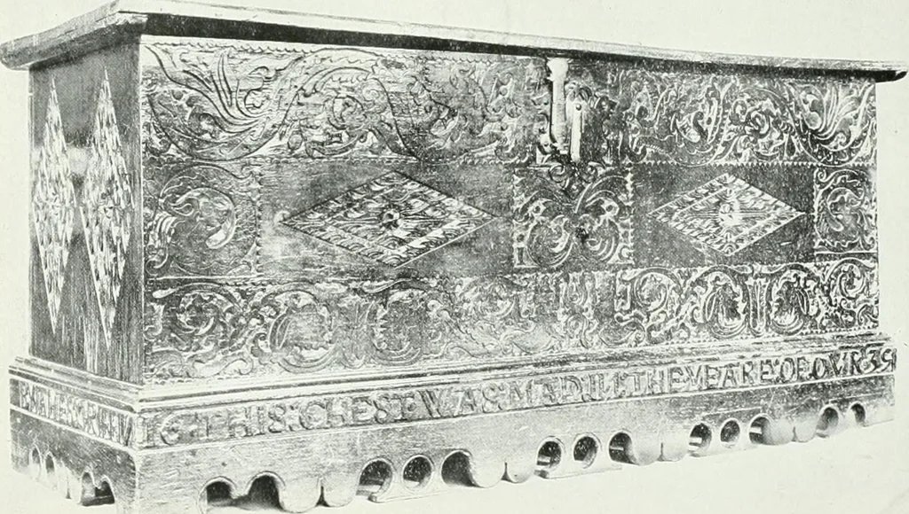 An illustration from A history of oak furniture, 1920, leaf 129