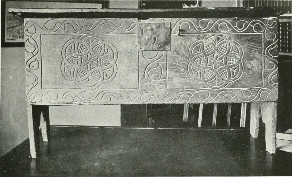 An illustration from A history of oak furniture, 1920, leaf 130