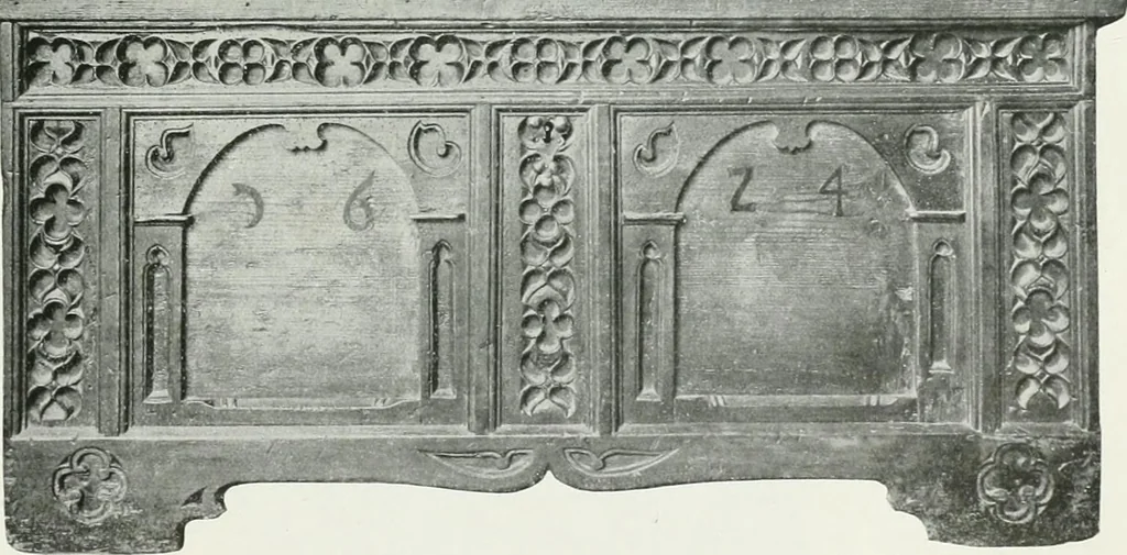 An illustration from A history of oak furniture, 1920, leaf 130