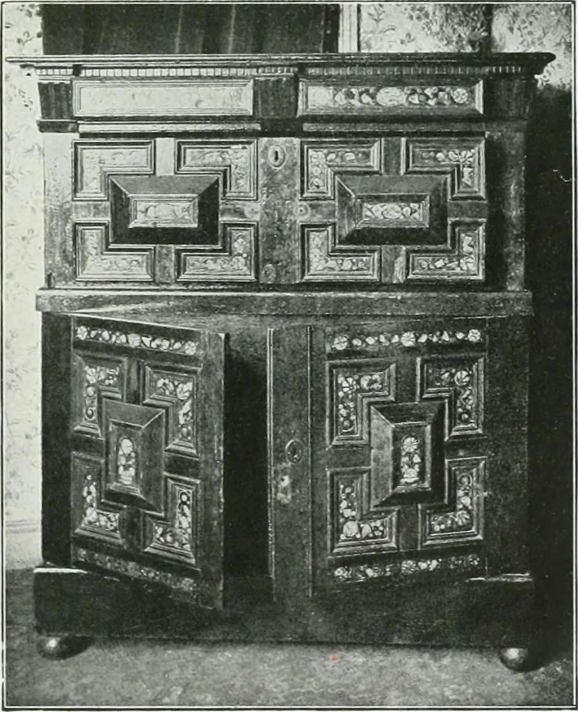 An illustration from A history of oak furniture, 1920, leaf 132