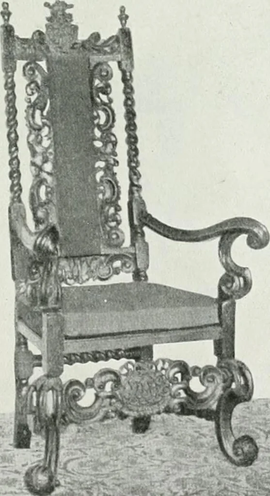 An illustration from A history of oak furniture, 1920, leaf 134