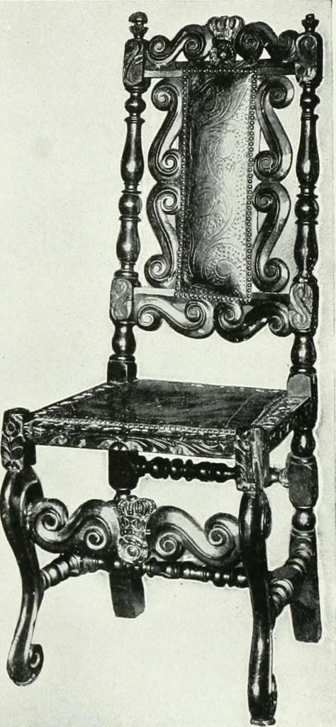 An illustration from A history of oak furniture, 1920, leaf 135