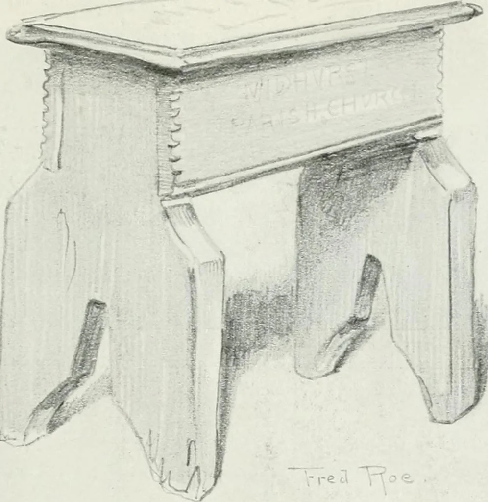 An illustration from A history of oak furniture, 1920, leaf 138