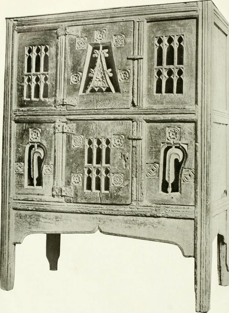 An illustration from A history of oak furniture, 1920, leaf 15