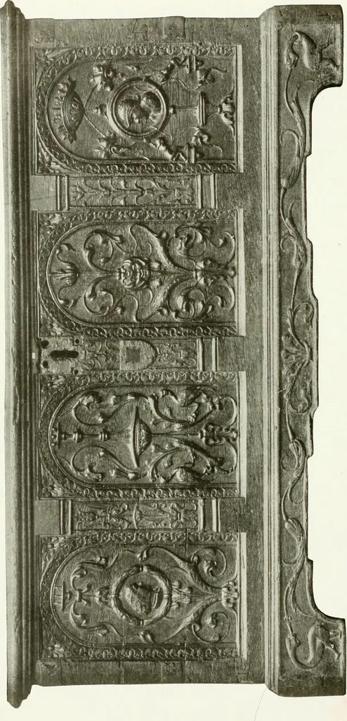 An illustration from A history of oak furniture, 1920, leaf 45