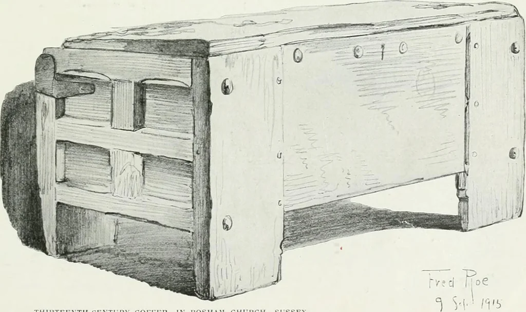 An illustration from A history of oak furniture, 1920, leaf 74