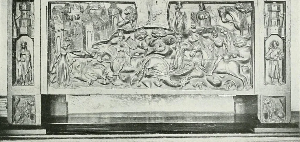 An illustration from A history of oak furniture, 1920, leaf 76