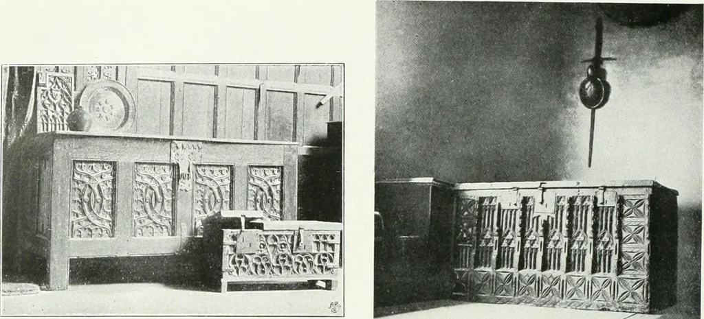 An illustration from A history of oak furniture, 1920, leaf 77