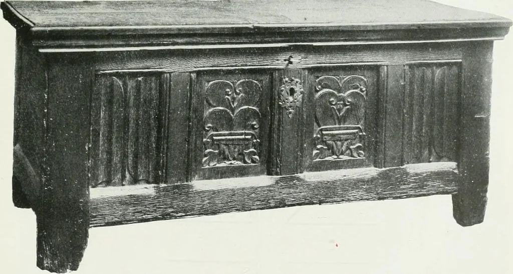 An illustration from A history of oak furniture, 1920, leaf 82