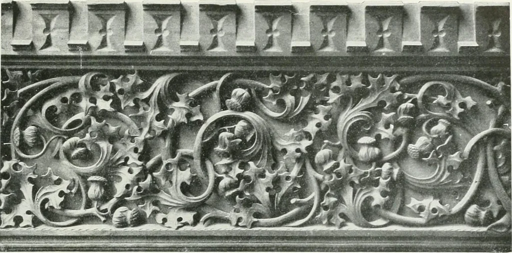An illustration from A history of oak furniture, 1920, leaf 84