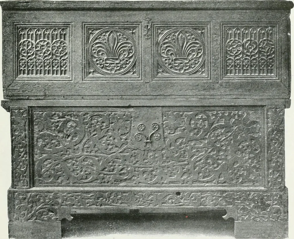 An illustration from A history of oak furniture, 1920, leaf 84
