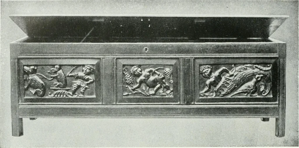 An illustration from A history of oak furniture, 1920, leaf 87