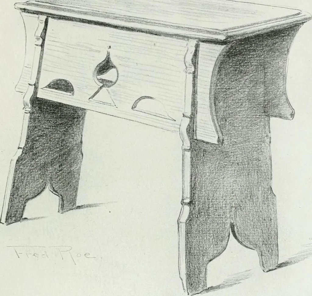 An illustration from A history of oak furniture, 1920, leaf 90