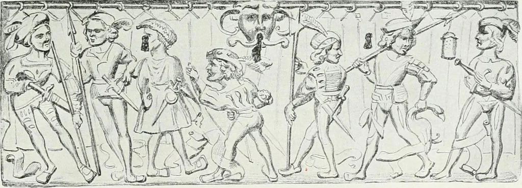 An illustration from A history of oak furniture, 1920, leaf 90