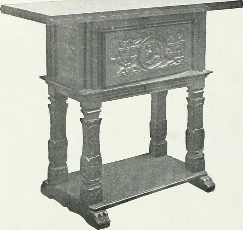 An illustration from A history of oak furniture, 1920, leaf 91