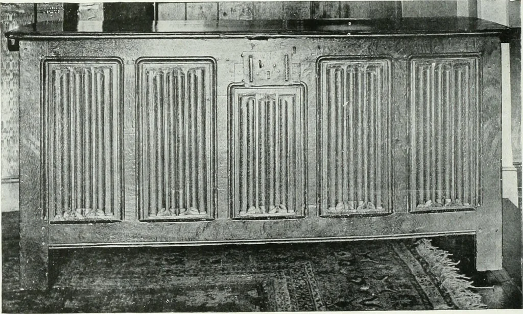 An illustration from A history of oak furniture, 1920, leaf 93