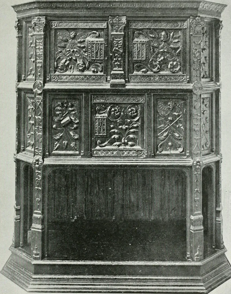 An illustration from A history of oak furniture, 1920, leaf 96