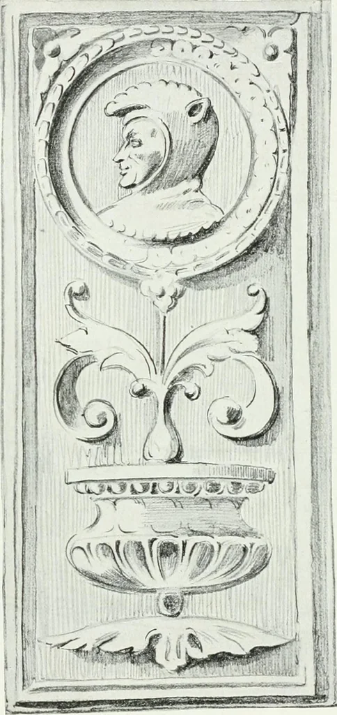 An illustration from A history of oak furniture, 1920, leaf 99