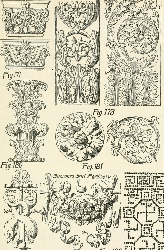 An illustration from A history of ornament, 1916, leaf 172