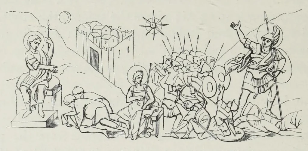 An illustration from The history of Our Lord as exemplified in works of art: with that of His types; St. John the Baptist; and other persons of the Old and New Testament, 1864, leaf 222