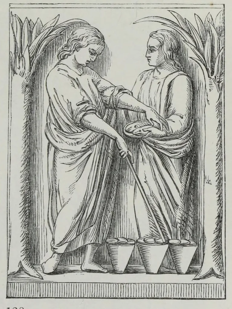 An illustration from The history of Our Lord as exemplified in works of art: with that of His types; St. John the Baptist; and other persons of the Old and New Testament, 1864, leaf 387