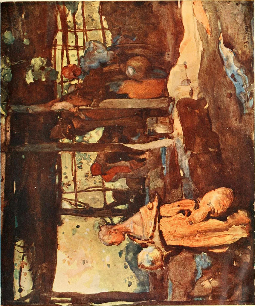 An illustration from A history of painting, 1900, leaf 380