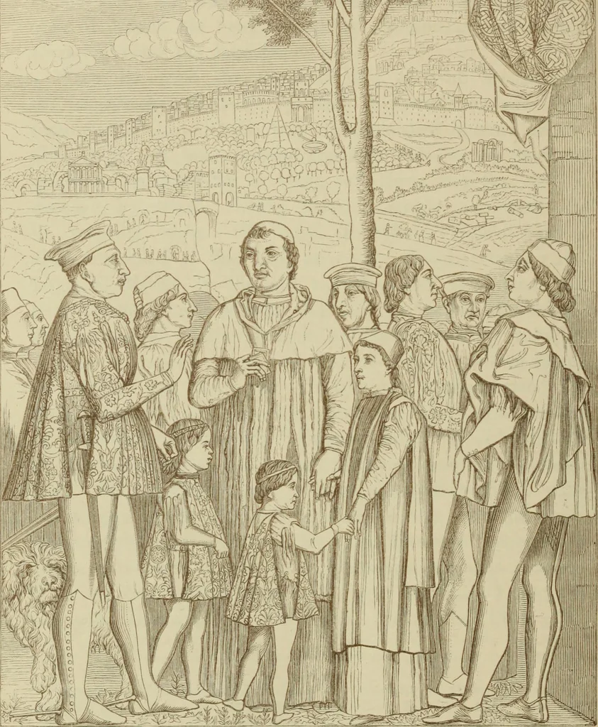 An illustration from A history of painting in north Italy; Venice, Padua, Vicenza, Verona, Ferrara, Millan, Friuli, Brescia, from the fourteenth to the sixteenth century, 1871, leaf 449