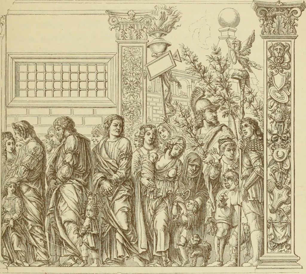An illustration from A history of painting in north Italy; Venice, Padua, Vicenza, Verona, Ferrara, Millan, Friuli, Brescia, from the fourteenth to the sixteenth century, 1871, leaf 466