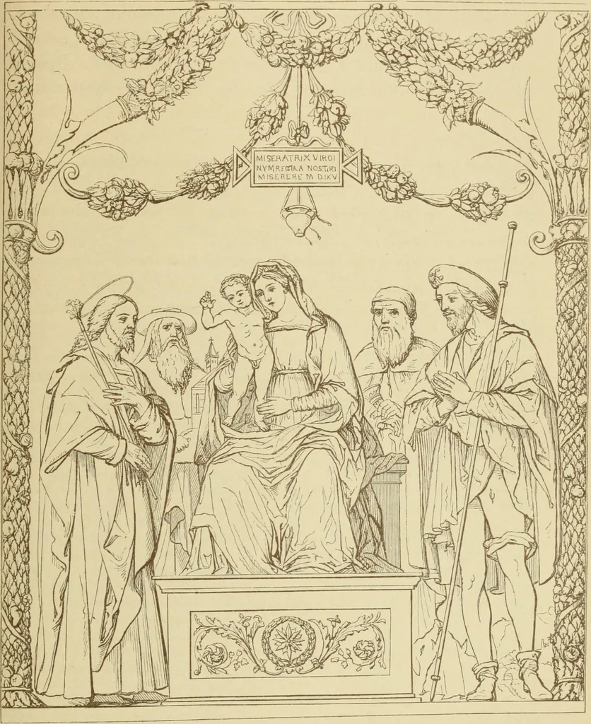 An illustration from A history of painting in north Italy; Venice, Padua, Vicenza, Verona, Ferrara, Millan, Friuli, Brescia, from the fourteenth to the sixteenth century, 1871, leaf 558