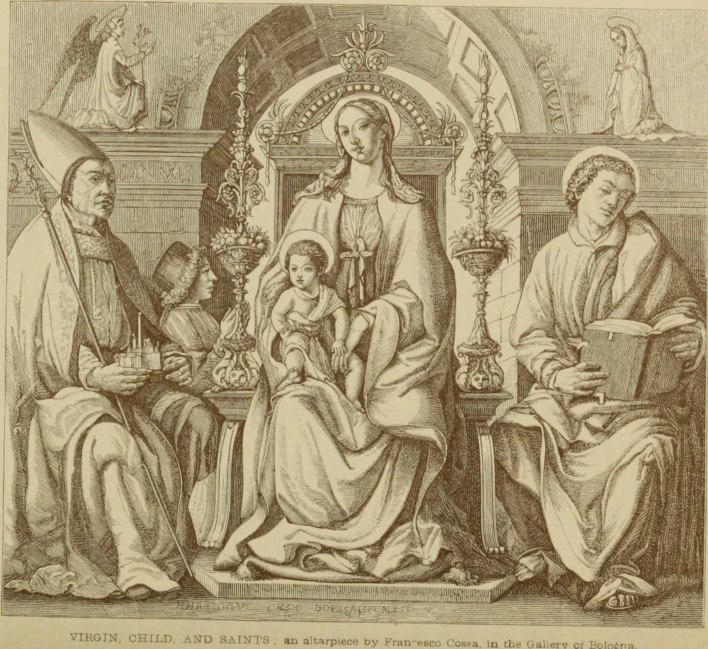 An illustration from A history of painting in north Italy; Venice, Padua, Vicenza, Verona, Ferrara, Millan, Friuli, Brescia, from the fourteenth to the sixteenth century, 1871, leaf 593