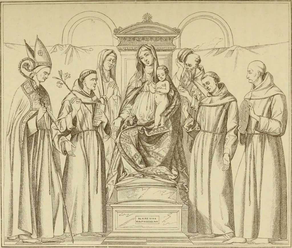 An illustration from A history of painting in north Italy; Venice, Padua, Vicenza, Verona, Ferrara, Millan, Friuli, Brescia, from the fourteenth to the sixteenth century, 1871, leaf 78
