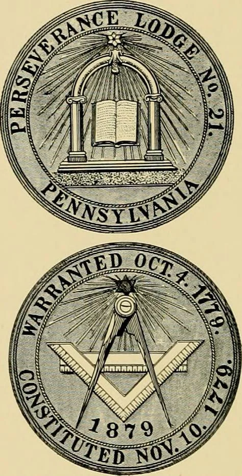 An illustration from History of Perseverance Lodge : No. 21, F. & A. M., Penn'a., at Harrisburg, 1901, leaf 295