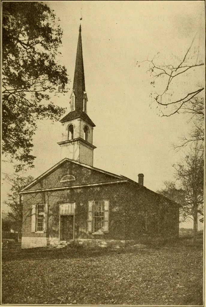 An illustration from History of the Presbyterian Churches of Path Valley : addresses delivered at the sesquicentennial of the upper and lower Path Valley churches and a history of these churches, October 18-20, 1916, 1916, leaf 6