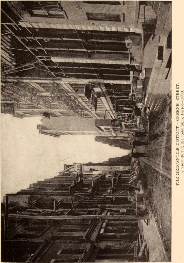 An illustration from A history of real estate, building and architecture in New York City during the last quarter of a century, 1898, leaf 168