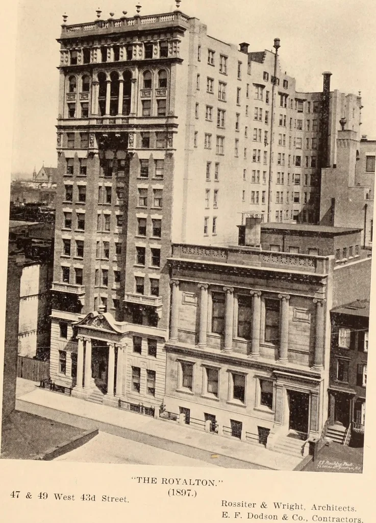 An illustration from A history of real estate, building and architecture in New York City during the last quarter of a century, 1898, leaf 330