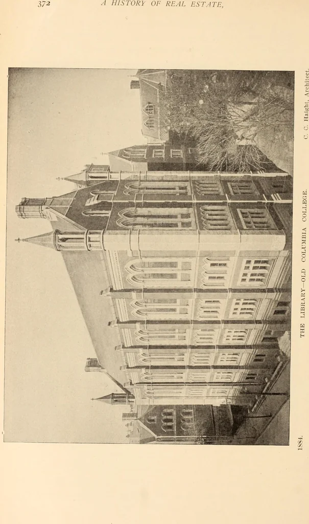 An illustration from A history of real estate, building and architecture in New York City during the last quarter of a century, 1898, leaf 379